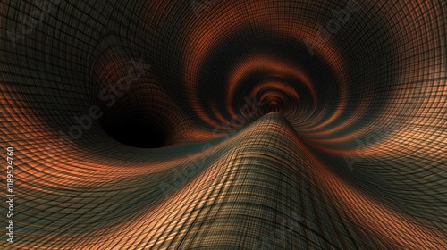 Abstract Tunnel with Dynamic Patterns and Light Effects for Creative Visuals