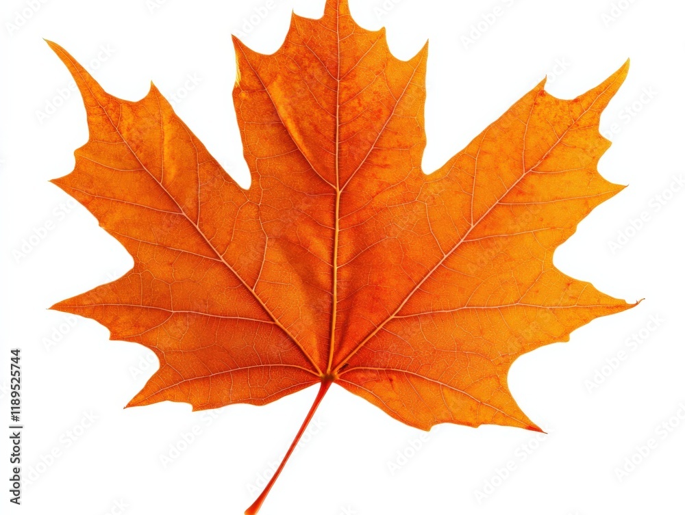an orange maple leaf on a white background an orange maple leaf on a white background