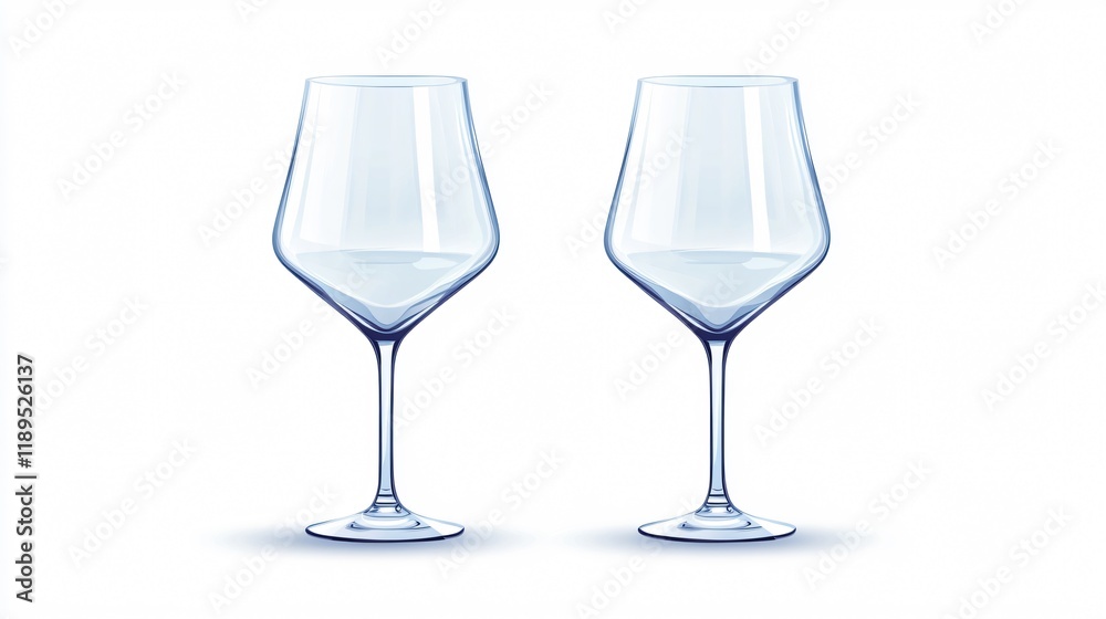 Detailed wine glass cups icon in vector illustration for design projects Detailed wine glass cups icon in vector illustration for design projects