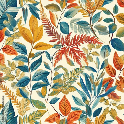 Harmony in Foliage: Blue & Yellow Leaf Symphony