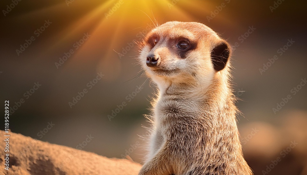 Fototapeta premium meerkat asking if it s the weekend but
