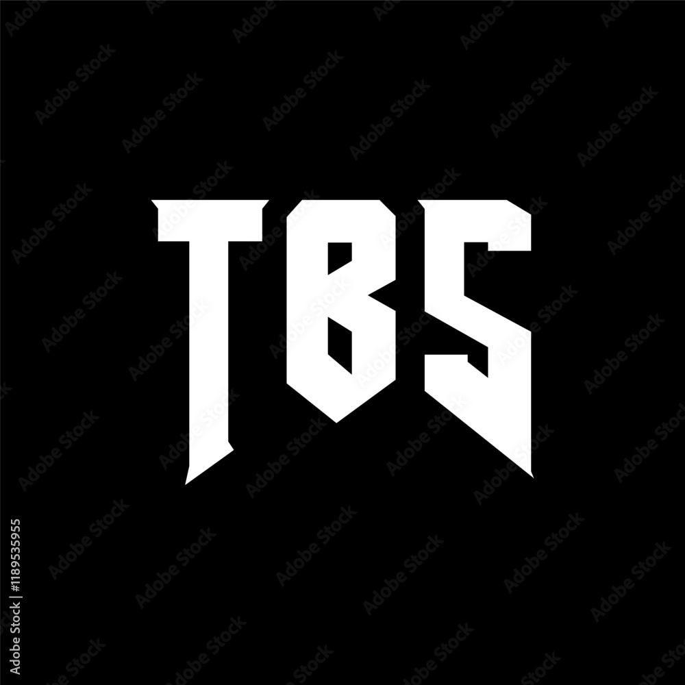 Obraz premium TBS letter logo design for technology company. TBS logo design black and white color combination. TBS logo, TBS vector, TBS design, TBS icon, TBS alphabet. TBS typography logo design.