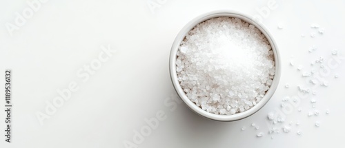 close up of salt in a bowl
