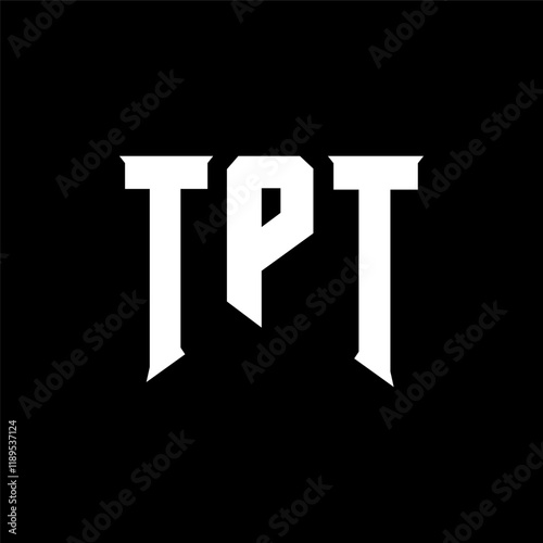 TPT letter logo design for technology company. TPT logo design black and white color combination. TPT logo, TPT vector, TPT design, TPT icon, TPT alphabet. TPT typography logo design.