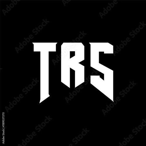 TRS letter logo design for technology company. TRS logo design black and white color combination. TRS logo, TRS vector, TRS design, TRS icon, TRS alphabet. TRS typography logo design. photo