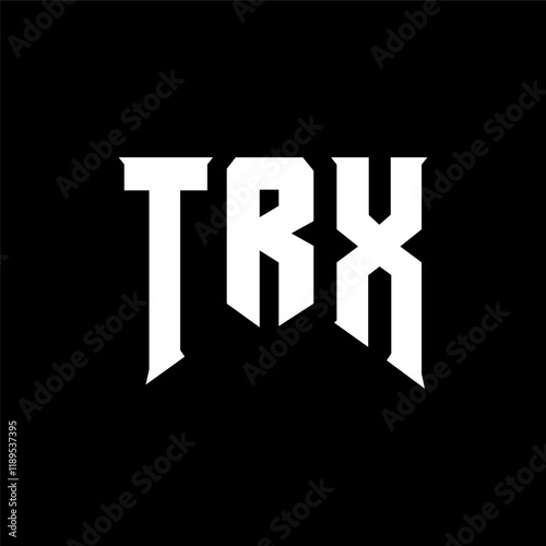 TRX letter logo design for technology company. TRX logo design black and white color combination. TRX logo, TRX vector, TRX design, TRX icon, TRX alphabet. TRX typography logo design.