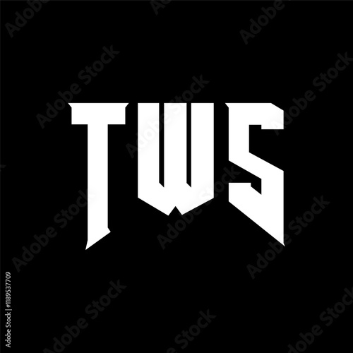 TWS letter logo design for technology company. TWS logo design black and white color combination. TWS logo, TWS vector, TWS design, TWS icon, TWS alphabet. TWS typography logo design.