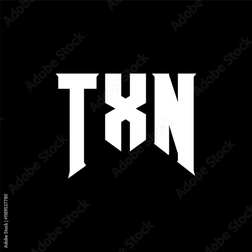 TXN letter logo design for technology company. TXN logo design black and white color combination. TXN logo, TXN vector, TXN design, TXN icon, TXN alphabet. TXN typography logo design.