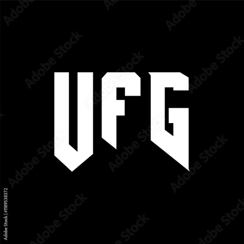 Картината върху платно UFG letter logo design for technology company
