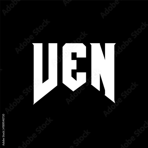 VEN letter logo design for technology company. VEN logo design black and white color combination. VEN logo, VEN vector, VEN design, VEN icon, VEN alphabet. VEN typography logo design.