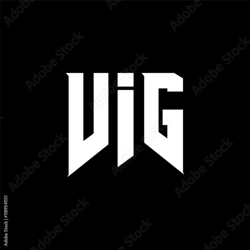 VIG letter logo design for technology company. VIG logo design black and white color combination. VIG logo, VIG vector, VIG design, VIG icon, VIG alphabet. VIG typography logo design. photo