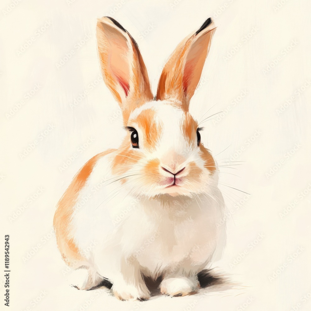 Fototapeta premium close up of a painted rabbit
