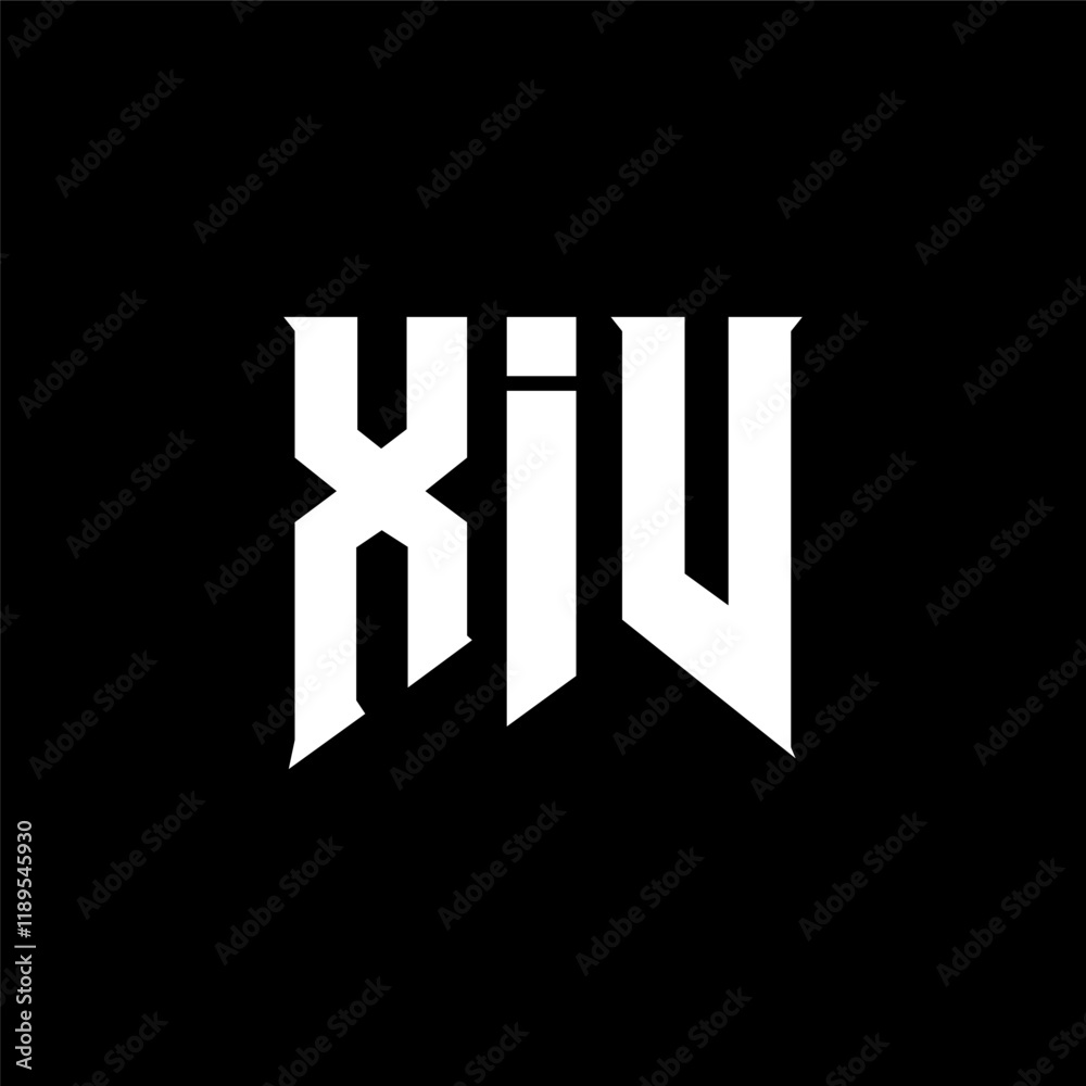 XIV letter logo design for technology company. XIV logo design black and white color combination. XIV logo, XIV vector, XIV design, XIV icon, XIV alphabet. XIV typography logo design.