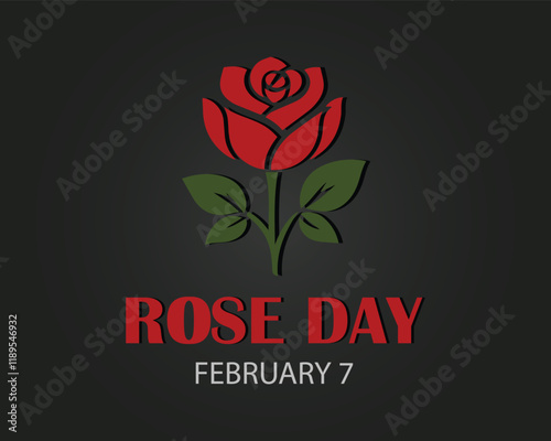 Rose Day. Holiday concept. Template for background, banner, card, poster with text inscription.