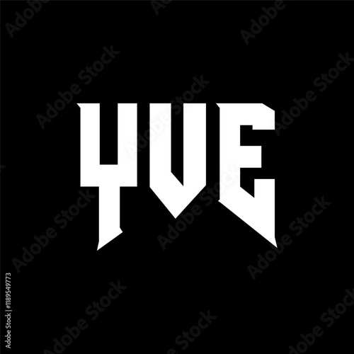 YVE letter logo design for technology company. YVE logo design black and white color combination. YVE logo, YVE vector, YVE design, YVE icon, YVE alphabet. YVE typography logo design.