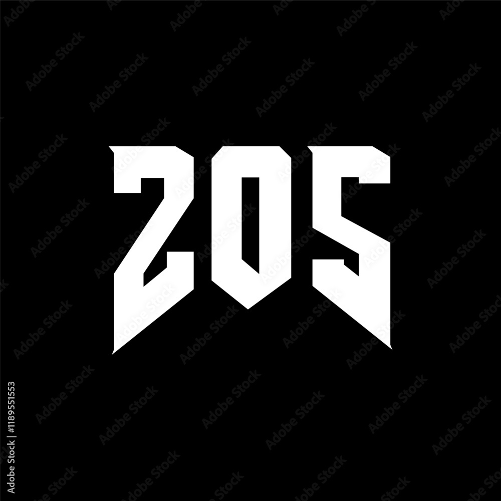 Fototapeta premium ZOS letter logo design for technology company. ZOS logo design black and white color combination. ZOS logo, ZOS vector, ZOS design, ZOS icon, ZOS alphabet. ZOS typography logo design.