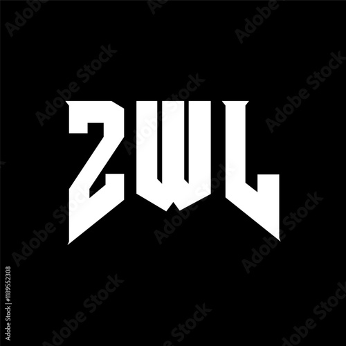 ZWL letter logo design for technology company. ZWL logo design black and white color combination. ZWL logo, ZWL vector, ZWL design, ZWL icon, ZWL alphabet. ZWL typography logo design. photo