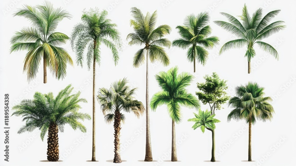 Collection of Tropical Palm Trees Collection of Tropical Palm Trees