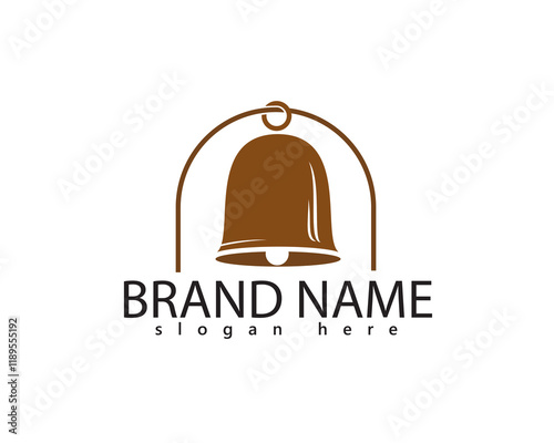 creative hanging bell logo design template