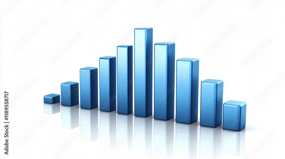 Professional business document presentation with statistical bar chart Professional business document presentation with statistical bar chart