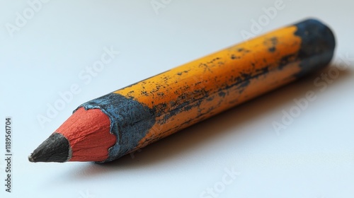 Burning charcoal stick gives off vibrant orange glow and smoke