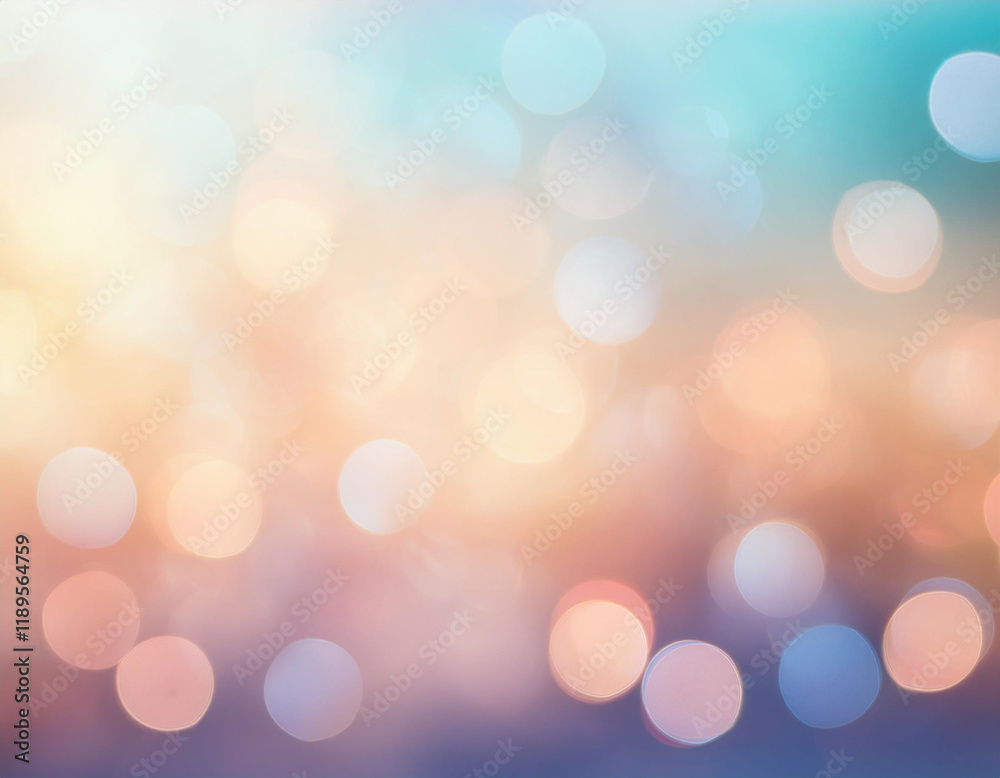 Fototapeta premium A soft bokeh background with gentle pastel colors, ideal for romantic or dreamy themes.
