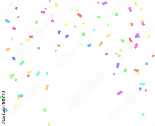 Rainbow Metallic Confetti in the air photo overlays, confetti photo effect
