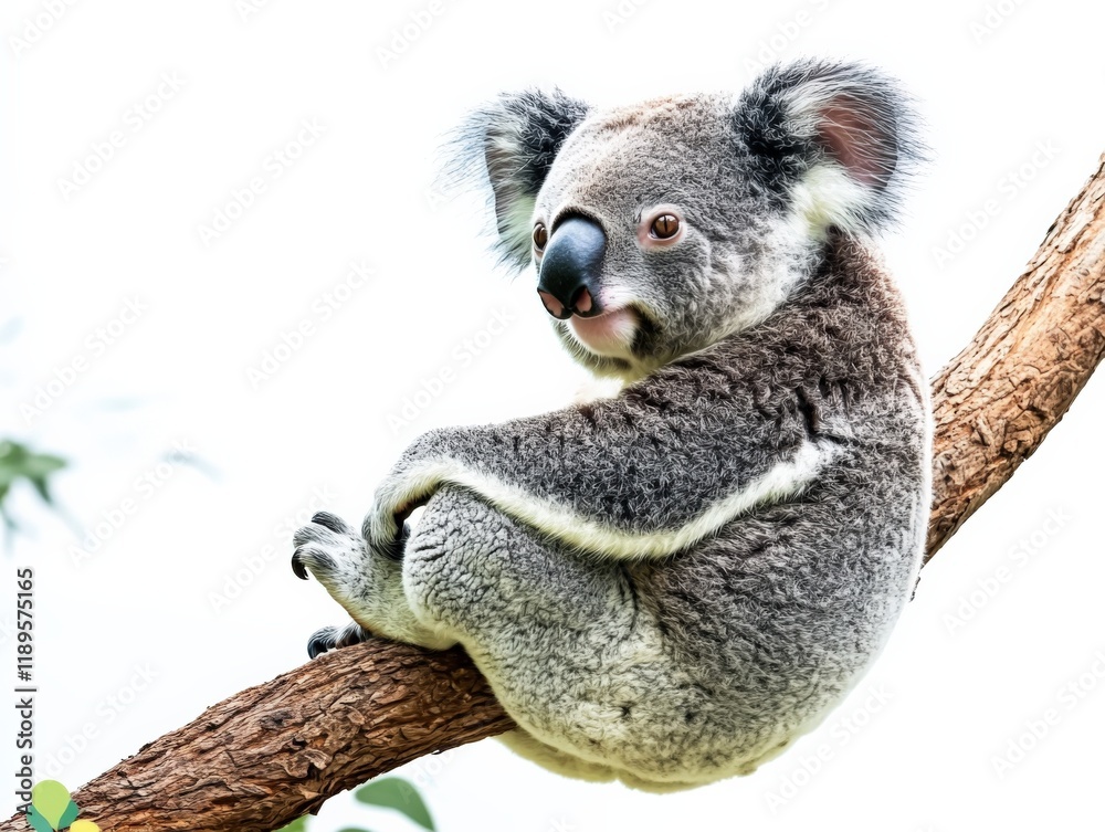 Naklejka premium a koala sitting on a tree branch