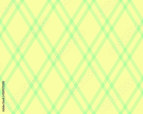 Pastel yellow and light green intersecting lines create a soft, minimalist plaid pattern.  Ideal for backgrounds, website design, and textile prints.