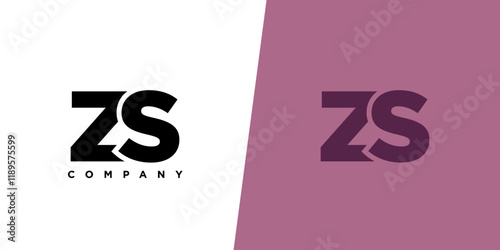Letter Z and S, ZS logo design template. Minimal monogram initial based logotype.