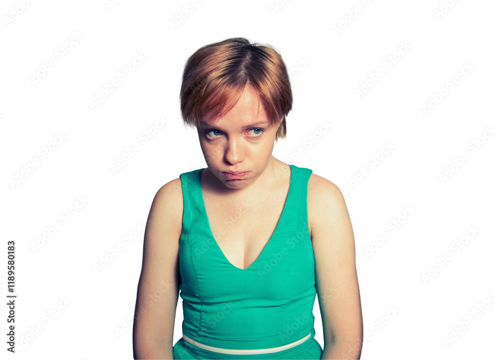 Funny cute woman with expressions Funny cute woman with expressions