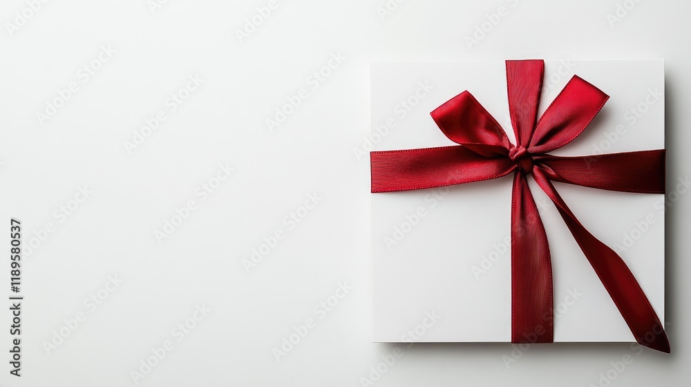 A neatly wrapped gift box with a red ribbon, symbolizing celebration and generosity. A neatly wrapped gift box with a red ribbon, symbolizing celebration and generosity.