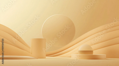 Clean and elegant golden gradient background with soft textures and smooth transitions, offering a luxurious and modern aesthetic for graphic design and presentations photo