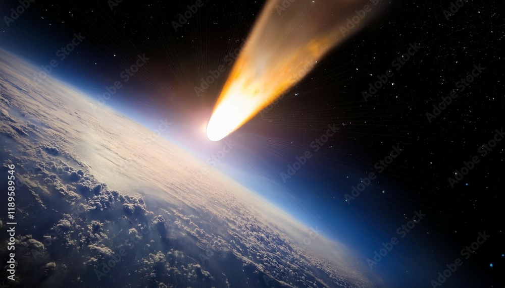 Fototapeta premium a close up of a comet as it passes near the sun