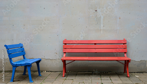 Contrast de couleurs et d'espaces vides