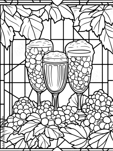 Bier, sakral, Mandala, coloring page, Malbuch für Erwachsene, Malbuch Männer, Bier, Kloster, Brauerei 