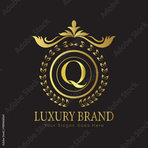 Luxury Laurel Wreath Letter Logo Design with Hexagon Frame for Zesty Branding
