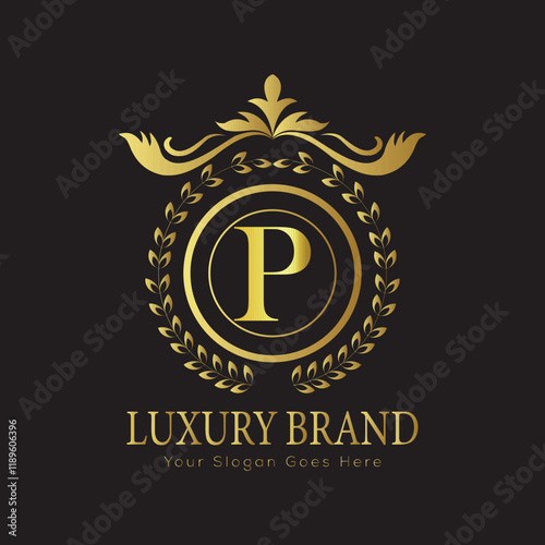Luxury Laurel Wreath Letter Logo Design with Hexagon Frame for Zesty Branding
