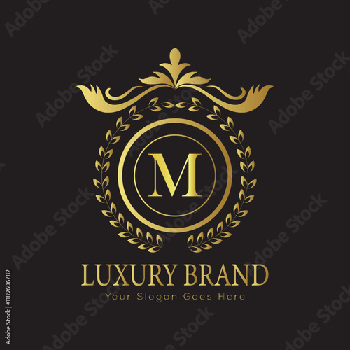 Luxury Laurel Wreath Letter Logo Design with Hexagon Frame for Zesty Branding
