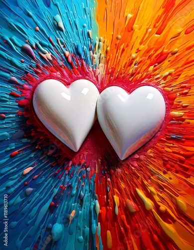 Two hearts coming together as one
