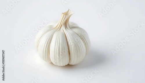 Single Garlic Bulb: A Pristine Minimalist Still Life