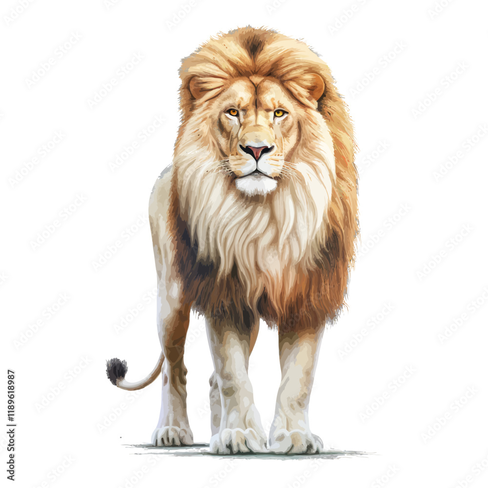 Obraz premium lion isolated on white background