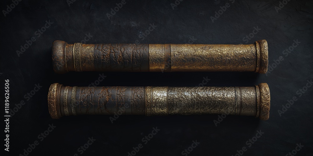 Fototapeta premium Ketef Hinnom Amulets: A Cinematic Revelation of Ancient Blessings and Biblical Heritage