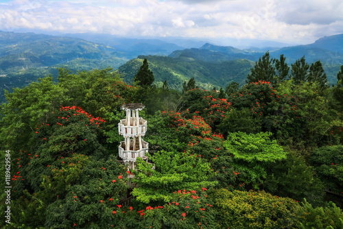 View of the Ambuluwa tower in Sri Lanka. Interesting and popular places in Sri Lanka photo