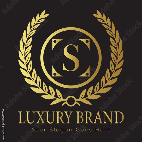 Luxury Laurel Wreath Letter Logo Design with Hexagon Frame for Zesty Branding
