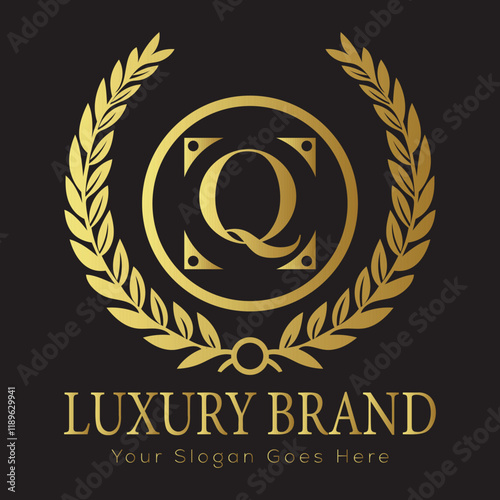 Luxury Laurel Wreath Letter Logo Design with Hexagon Frame for Zesty Branding
