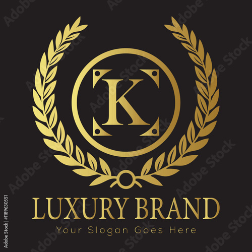 Luxury Laurel Wreath Letter Logo Design with Hexagon Frame for Zesty Branding
