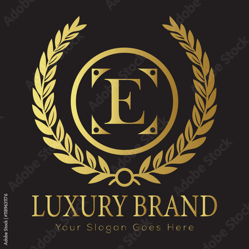 Luxury Laurel Wreath Letter Logo Design with Hexagon Frame for Zesty Branding
