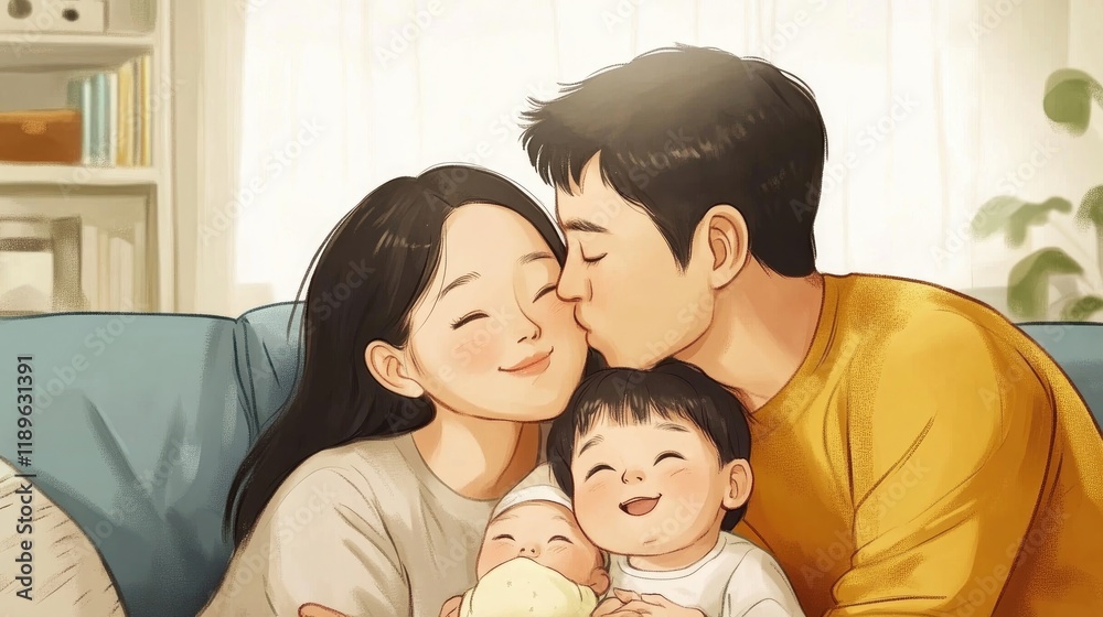 A Happy Family Portrait: Love, Joy, and togetherness A Happy Family Portrait: Love, Joy, and togetherness