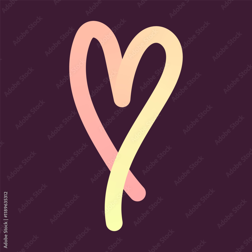 Gradient heart illustrations. Modern ribbon shapes, intertwined loops, smooth curves. Perfect for Valentine's Day. Minimalist design, abstract romantic theme. Gradient heart illustrations. Modern ribbon shapes, intertwined loops, smooth curves. Perfect for Valentine's Day. Minimalist design, abstract romantic theme.
